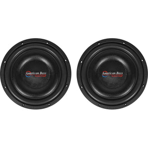 2 American Bass SL-104 10" 600 Watt Shallow Slim Car Subwoofers 4-ohm Subs SL104