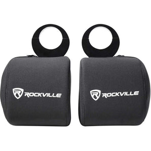 Rockville Neoprene Covers For 2) Lanzar AQAWBS69BK 6x9" Wakeboard Tower Speakers