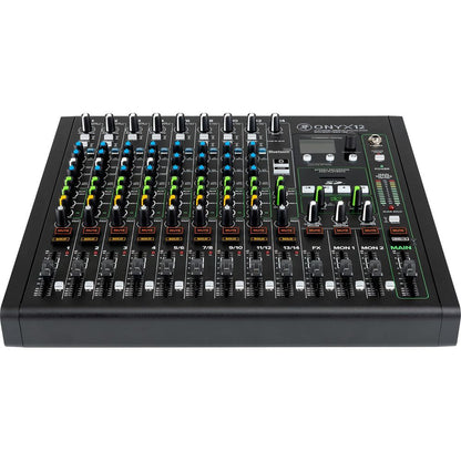 Mackie ONYX12 12-Channel Analog Mixer w/ Multi-Track USB/3-Band EQ+Bluetooth