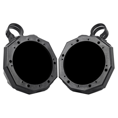 Pair 6.5" UTV Tower Speaker Pods with Rockville Handlebar Speakers