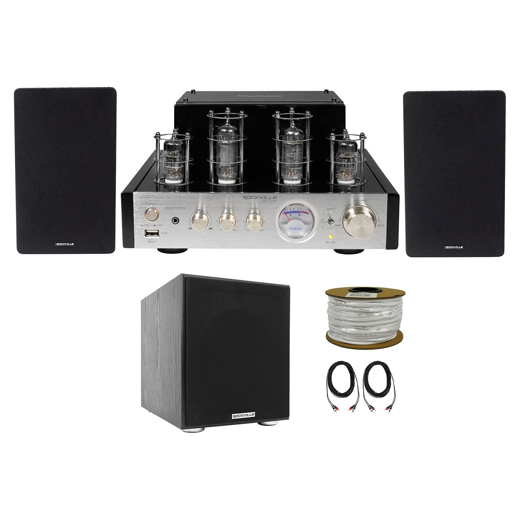 Rockville BluTube v2 70w Tube Amplifier/Home Theater Stereo Receiver w ...