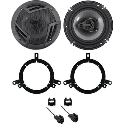 Rockville 6.5" Front Factory Speaker Replacement Kit For 2002-2006 Dodge Neon