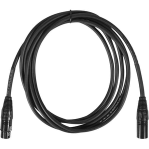 (2) Rockville RCXFM10E-B 10 Foot Female to Male XLR Mic Cables Black 100% Copper