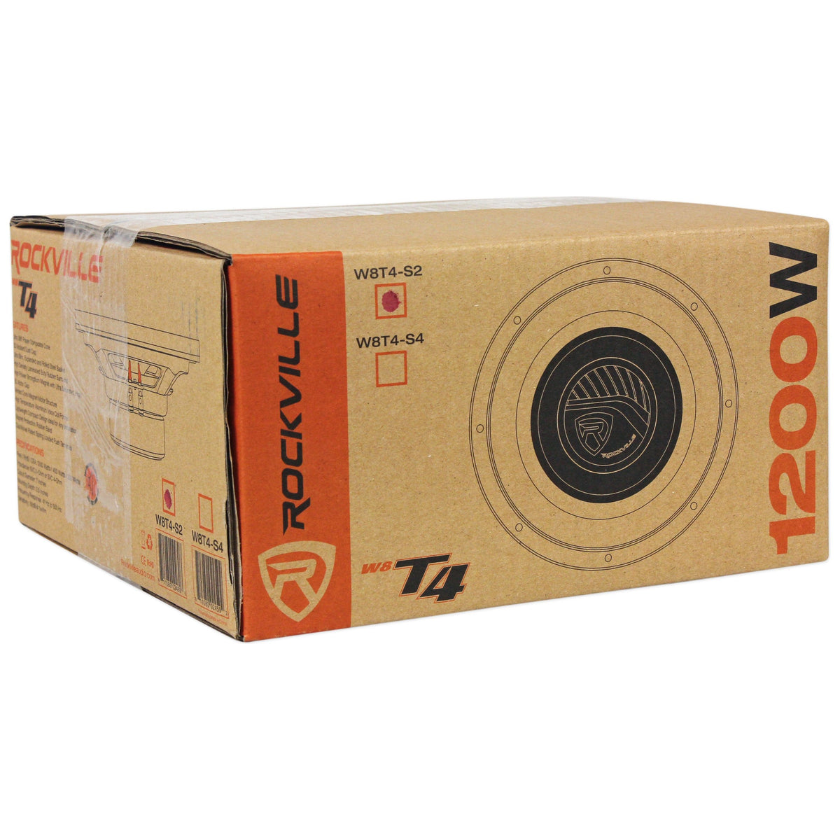 (2) W8T4-S2 8" Shallow 1000W Slim Subwoofers + Amplifier + Amp Kit