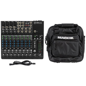 New Mackie 1202VLZ4 12-channel Compact Mixer + Matching Mackie Travel Bag