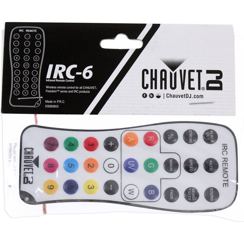 Chauvet IRC-6 Easy-Use Infrared Wireless Remote Control For IRC Light Fixtures