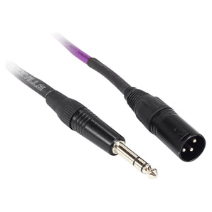 4 Rockville RCXMB1.5P Purple 1.5' Male REAN XLR to 1/4'' TRS Balanced Cables