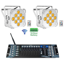 BEST PAR 60 White 2-Pack + ROCKFORCE W2 DMX Controller Bundle