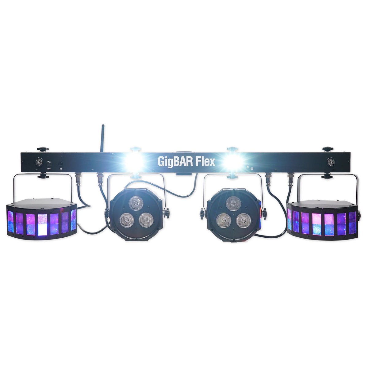 (2) GigBAR Flex Lighting Systems + R1200L Fog Machine Bundle