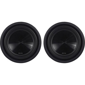 (2) New Alpine SWT-10S4 10" 2000w Shallow Subwoofers Car Stereo Subs