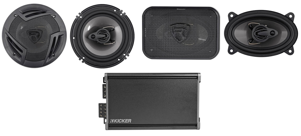 46CXA3604T CXA360.4 360w RMS 4-Channel Car Amplifier+6.5"+4x6" Speakers