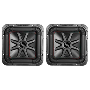 2) KICKER 45L7R102 10" 2000w L7R Car Subwoofers Solo-Baric Subs L7R102 DVC 2-Ohm