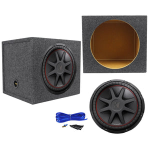 Kicker 43CVR154 COMPVR 15" 1000 Watt Car Subwoofer+Sealed Sub Box Enclosure