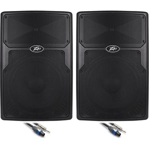 (2) Peavey PVx15 15" Inch Passive PA Speaker Monitor +(2) FREE Speaker Cable