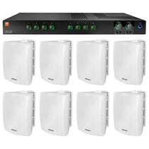 CSMA280 70V Amplifier + (8) WET-6W White 6.5" Wall Speakers