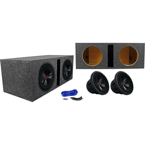 2) Alpine R2-W10D4 10" Type-R 750w Car Audio Subwoofers+Vented Sub Box Enclosure