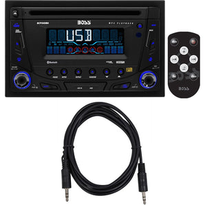 BOSS 870DBI 2-Din Car Receiver w/ CD/MP3, Bluetooth, AM/FM Radio, USB/SD+Cable