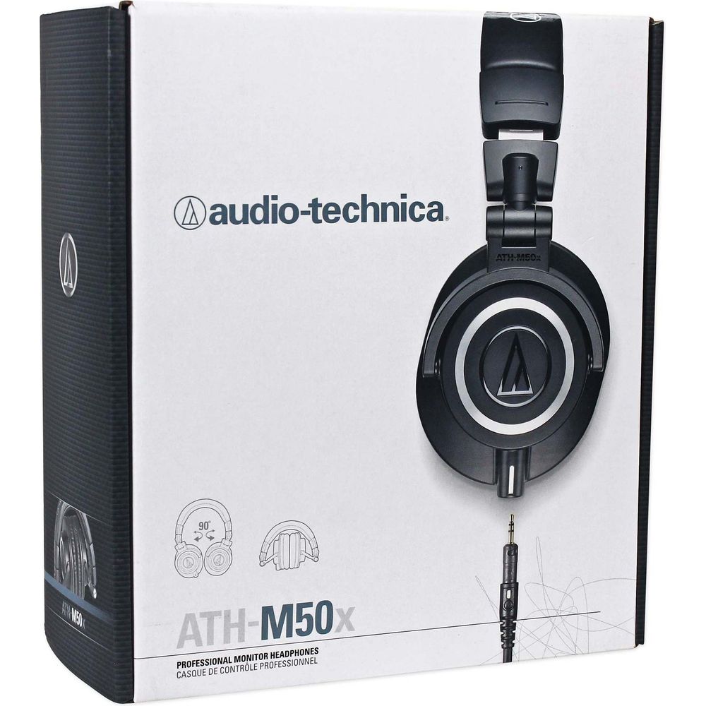 Audio Technica ATH-M50X Over Ear Professional Studio Headphones W/ Case
