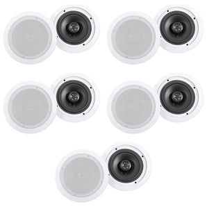 (10) Rockville HC655-16 6.5" 500 Watt In-Ceiling Home Theater Speakers 16 Ohm