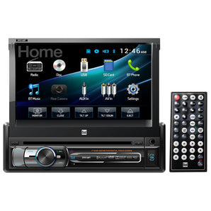 Dual DV516BT 7" 1-Din In-Dash Monitor DVD Player/Receiver w/Bluetooth+USB+Camera