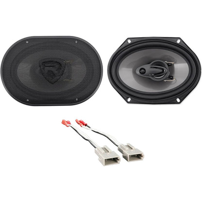 Front Rockville 6x8" Factory Speaker Replacement Kit For 93-02 Mazda 626