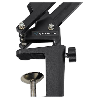DMS40 Microphone Boom Arm Studio Podcast Mic Stand+Clamp+Pop Filter