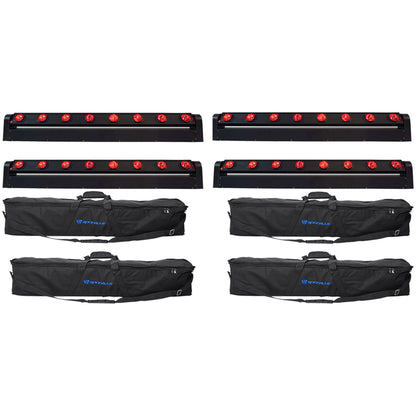 MOTIONSTRIP Light Bar 4-Pack + RLB60 Carry Bags Bundle