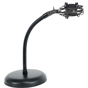 Rockville Podcasting Podcast Mic Stand w/ Gooseneck+Weighted Base+Shockmount