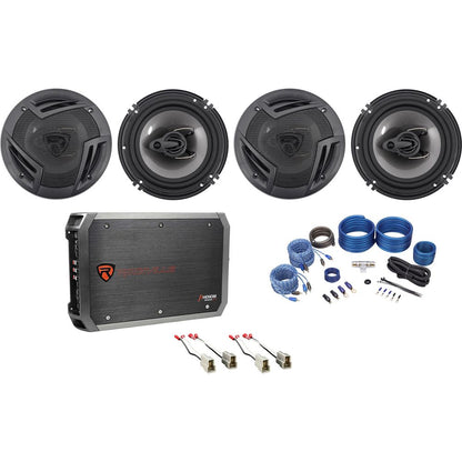 RV6.3A 6.5" Speakers 4-Pack + 4‑Channel Amplifier & Wiring Kit Bundle