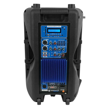 RPG12BT V2 12" Powered Speakers 2-Pack + PARTY STAND LED Stands Bundle