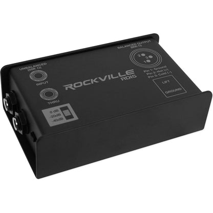 Mix8 8-Channel Mixer, Low Noise + Rockville DI Box + Cable