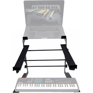 Rockville Dual Shelf Laptop+Controller Stand for Akai MPK261 Keyboard