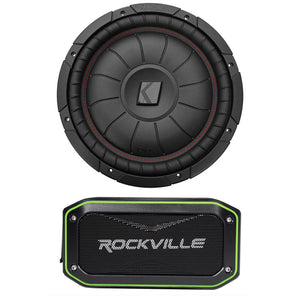 Kicker 43CVT124 COMPVT 12" 800w Shallow Slim Car Subwoofer Sub + Speaker