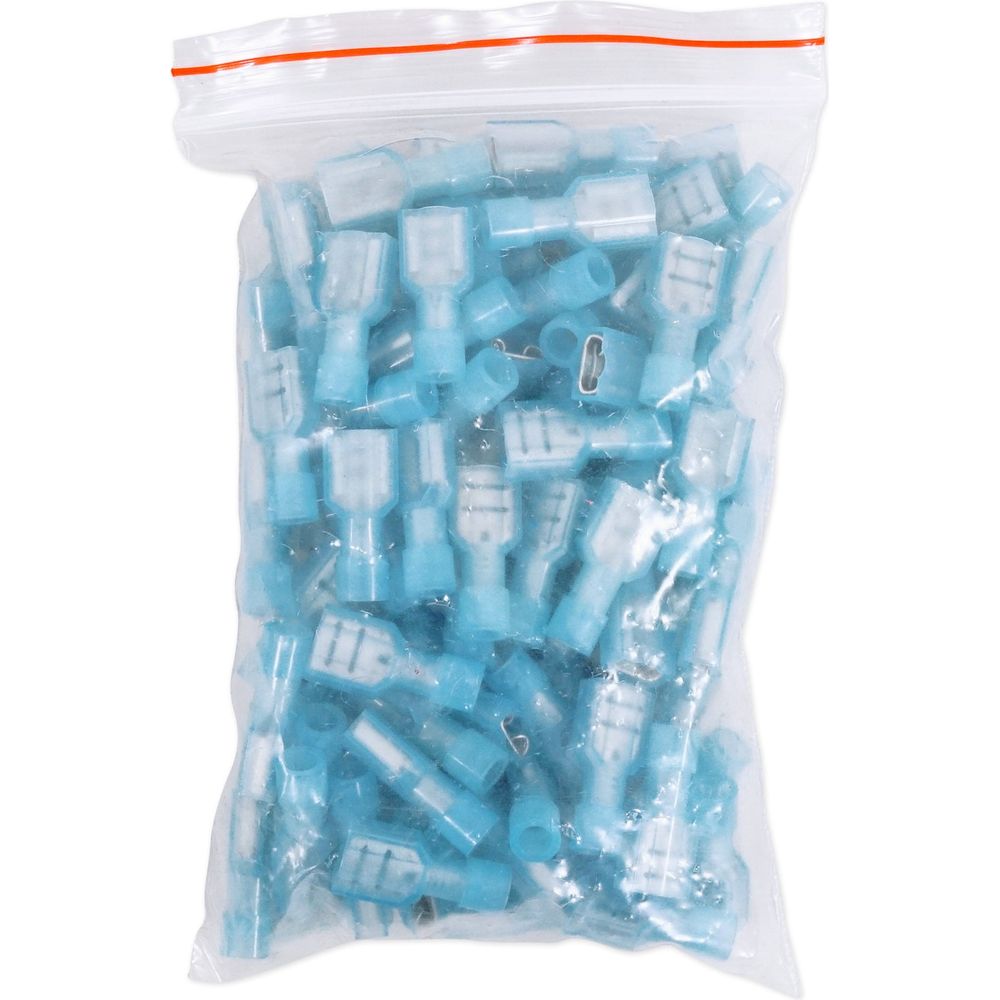 Metra BNFD250F 100 Pack Female Insulated 16-14 Ga AWG Wire Spade Terminals