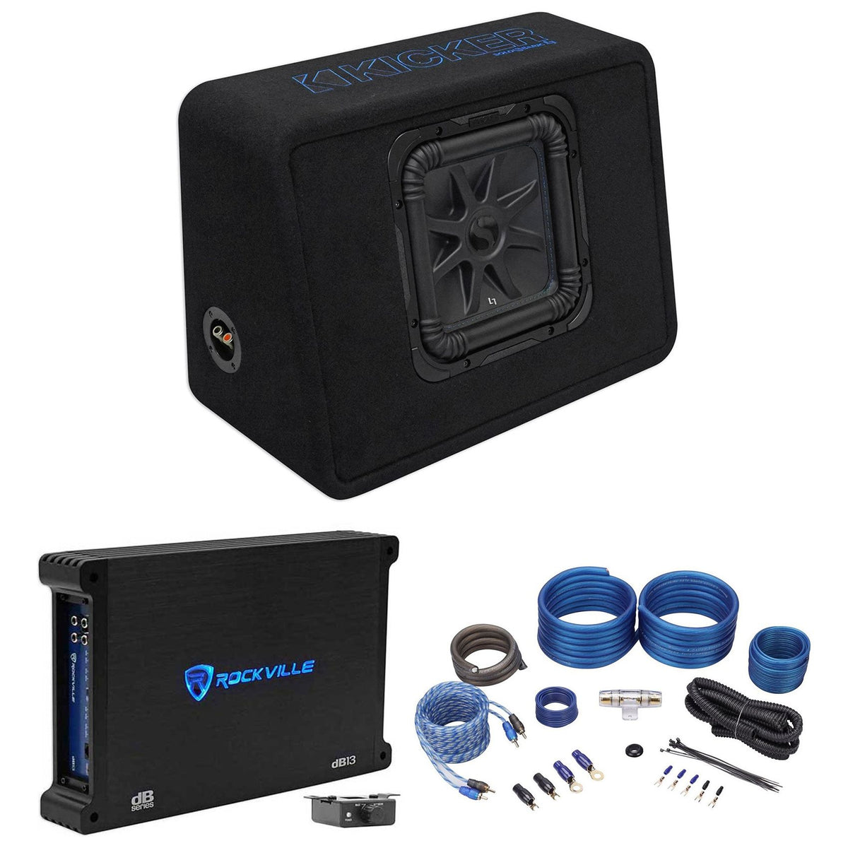 44TL7S102 Loaded Sub Enclosure + dB13 Amplifier + Wiring Kit
