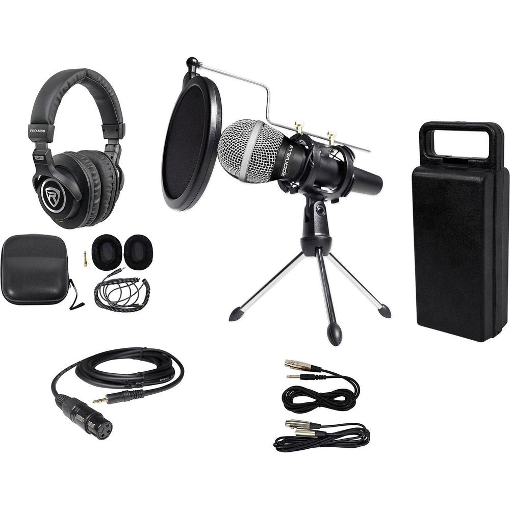 RMC‑XLR Wired Mic + RTMS21 Tripod + PRO‑M50 Headphones Bundle