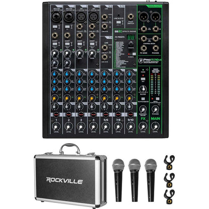 ProFX10v3 Mixer with 3 Metal Dynamic Microphones
