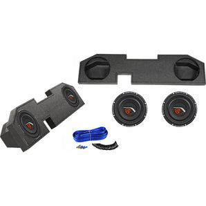 Dual 10" Subwoofer Enclosure+2 Subs For 02-15 Dodge Ram Crew/Quad XCab 2500/3500