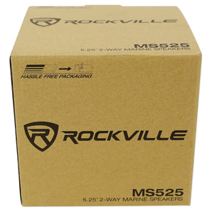 (2) Rockville 5.25" 360° Swivel Black Aluminum Surface Mount Boat Speakers