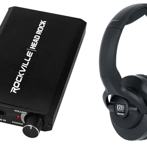 KRK KNS-6402 Studio Recording Mixing Headphones+Rechargeable Headphone Amplifier