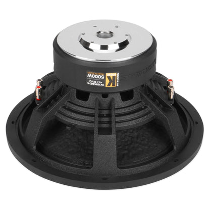 Rockville W15K9D4 15" 5000 Watt Car Audio Subwoofer+Mono Amplifier+Amp Kit