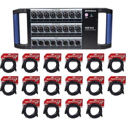 NSB 16.8 AVB Stage Box with 16 XLR Cables