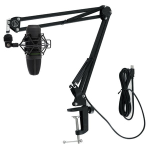 Mackie EM-91C Recording Studio Condenser Microphone Mic+Audio Technica Boom Arm