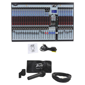 Peavey FX2 32 32x4x2 Pro Mixer w/2 USB Ports+Dual DSP FX Engine FX 2+Peavey Mic