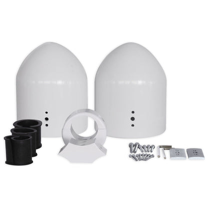 DMAC65W Dual 6.5" White Aluminum Wakeboard Tower Speaker Pods+Cover
