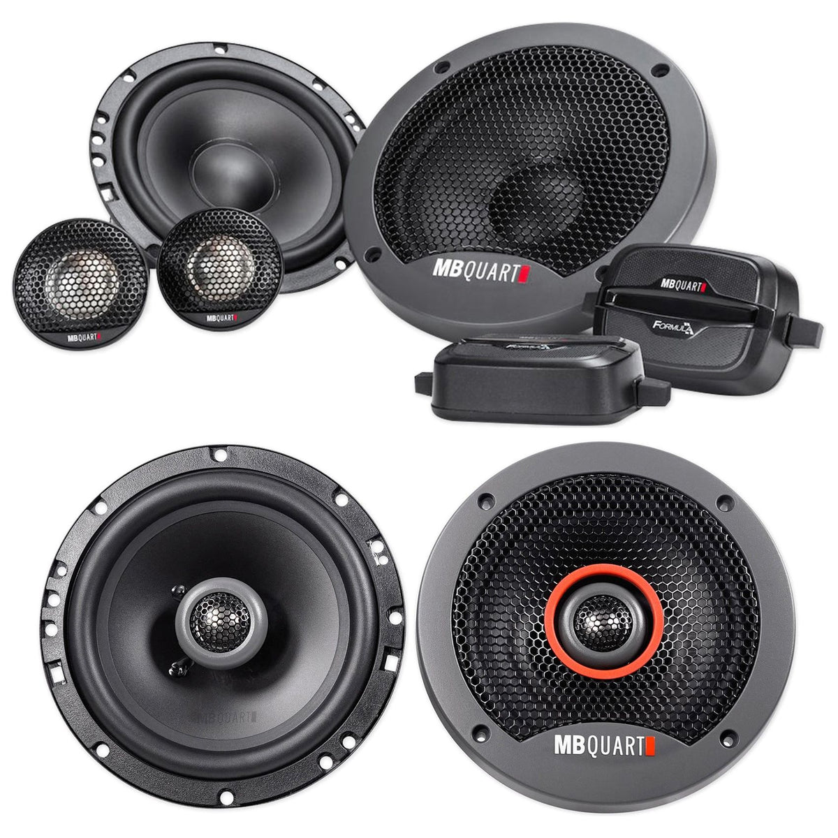 Pair FSB216 6.5" 280W Component Speakers + Pair FKB116 6.5" 240W Coaxial Speakers