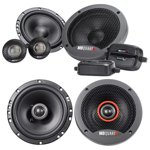 Pair MB QUART FSB216 6.5" 280 Watt Component Speakers+(2) 6.5" Coaxial Speakers