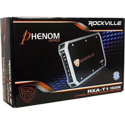 Rockville K5 W10K5S4 10" 1200 Watt Subwoofer+Sealed Sub Box+Amplifier+Amp Kit