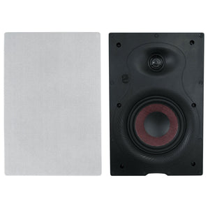 Pair Rockville WA658 6.5" In-Wall Home Speakers w Kevlar Woofer+Silk Dome Tweeter
