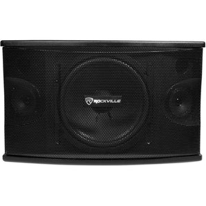 Pair Rockville KPS10 10" 1200 Watt Karaoke/Pro Speakers+Amplifier+Wireless Mics
